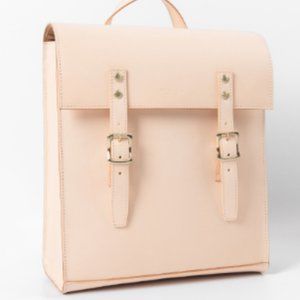 Leather backpack for girls